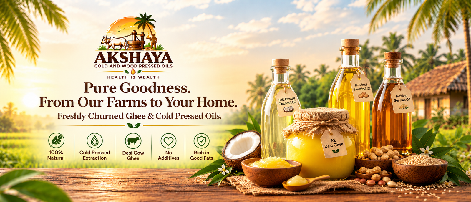 Farm-Fresh Ghee and Cold-Pressed Oils